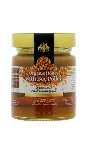 AXION ESTI Organic Honey mixed with Bee Pollen 250g